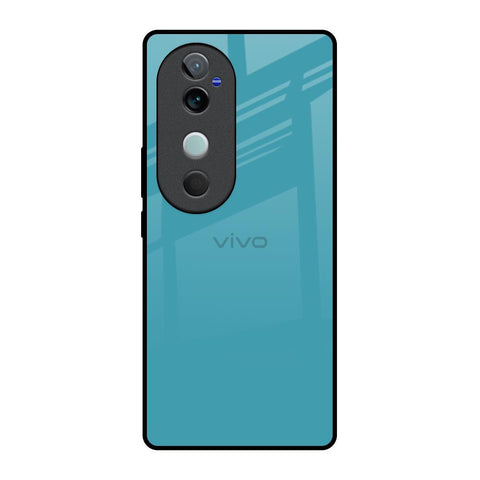 Oceanic Turquiose Vivo V40 5G Glass Back Cover Online