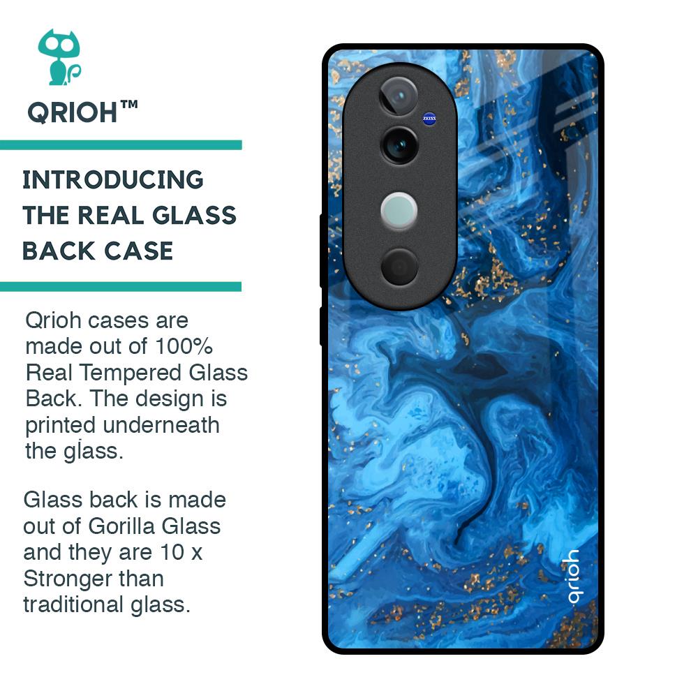 Gold Sprinkle Glass Case for Vivo V40 5G
