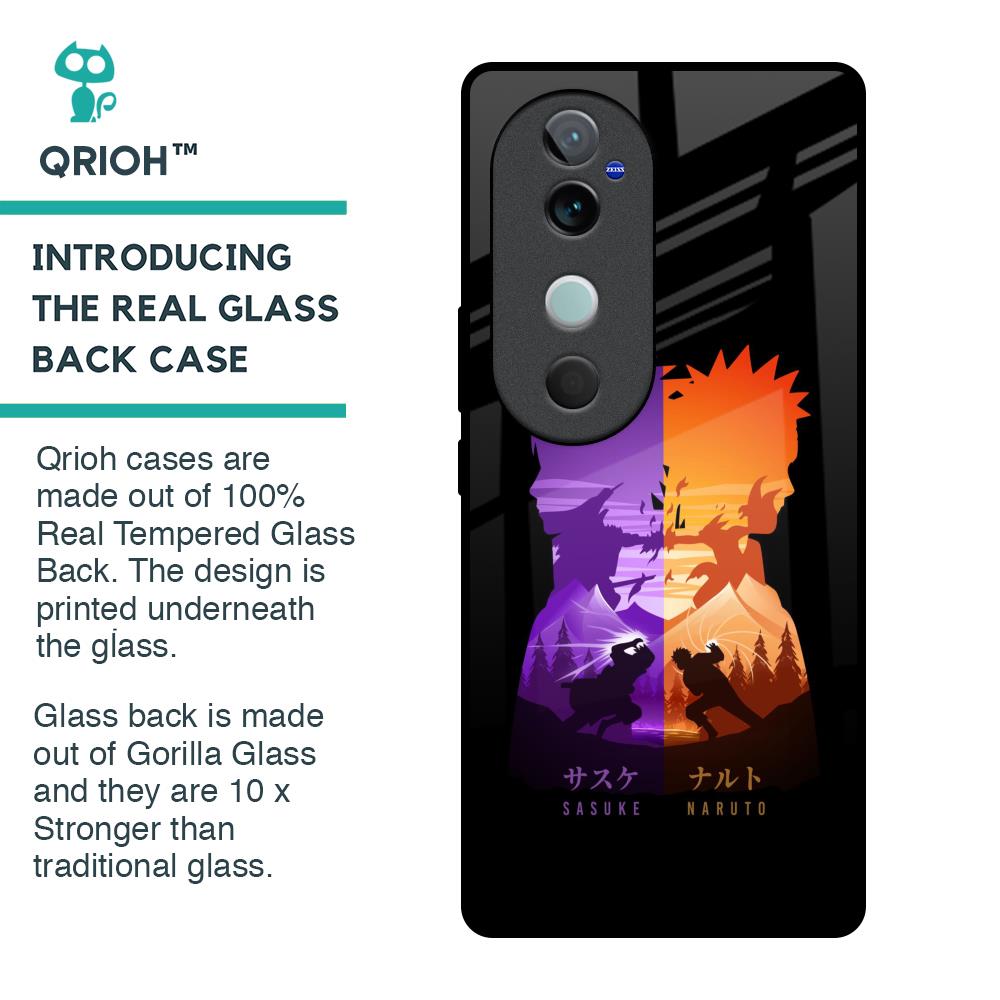 Minimalist Anime Glass Case for Vivo V40 5G