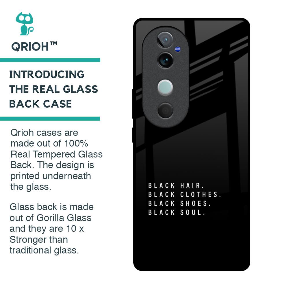 Black Soul Glass Case for Vivo V40 5G