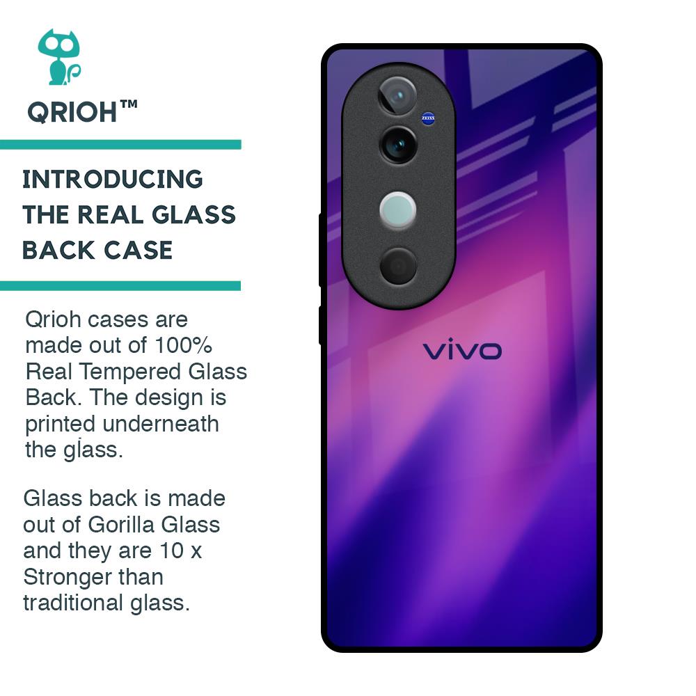 Pink Thunder Glass Case for Vivo V40 5G