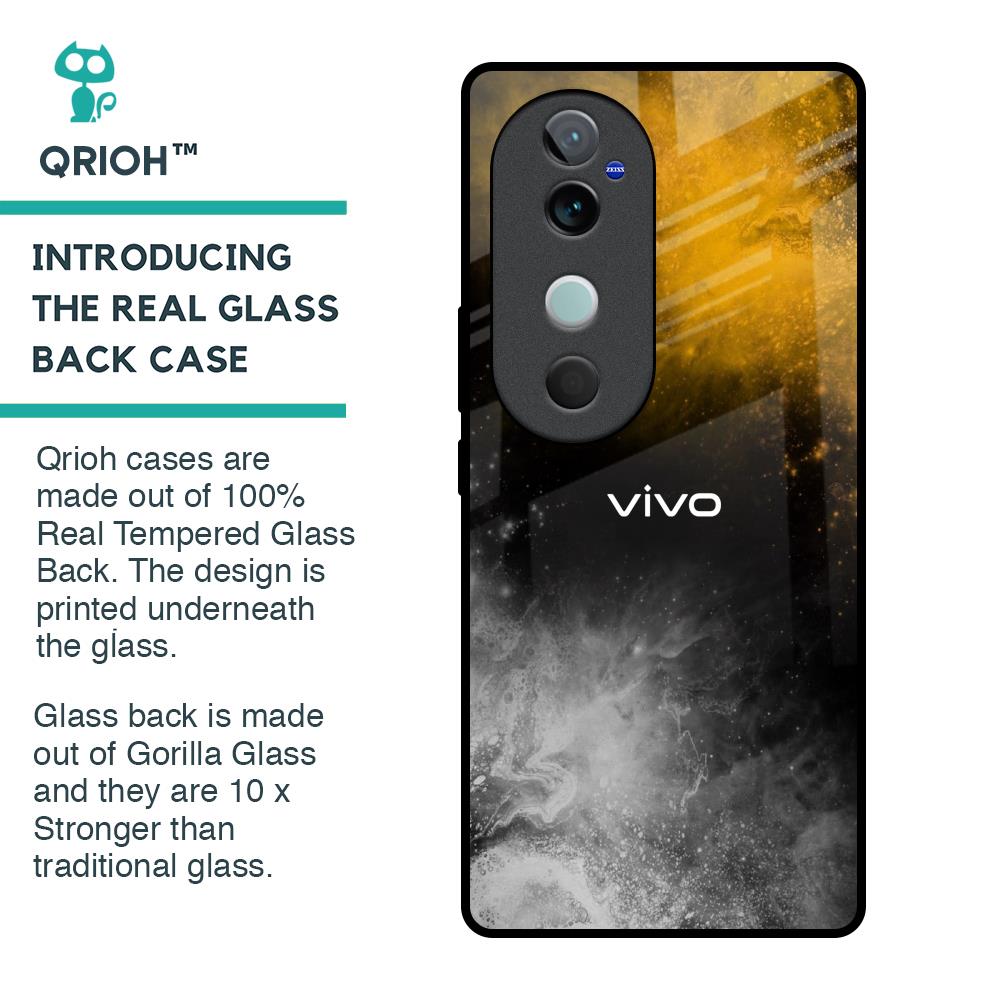 Gold Gradient Glass Case for Vivo V40 5G