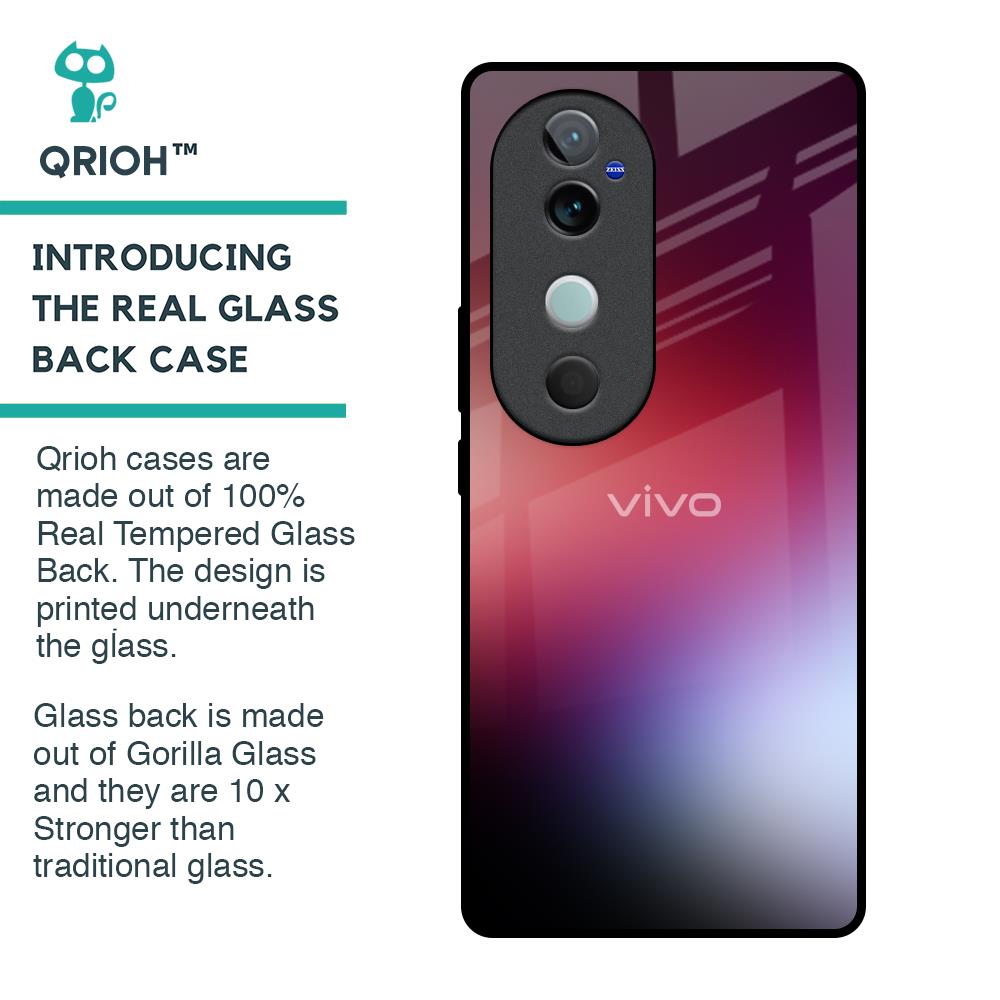 Gaussian Red Glass Case for Vivo V40 5G