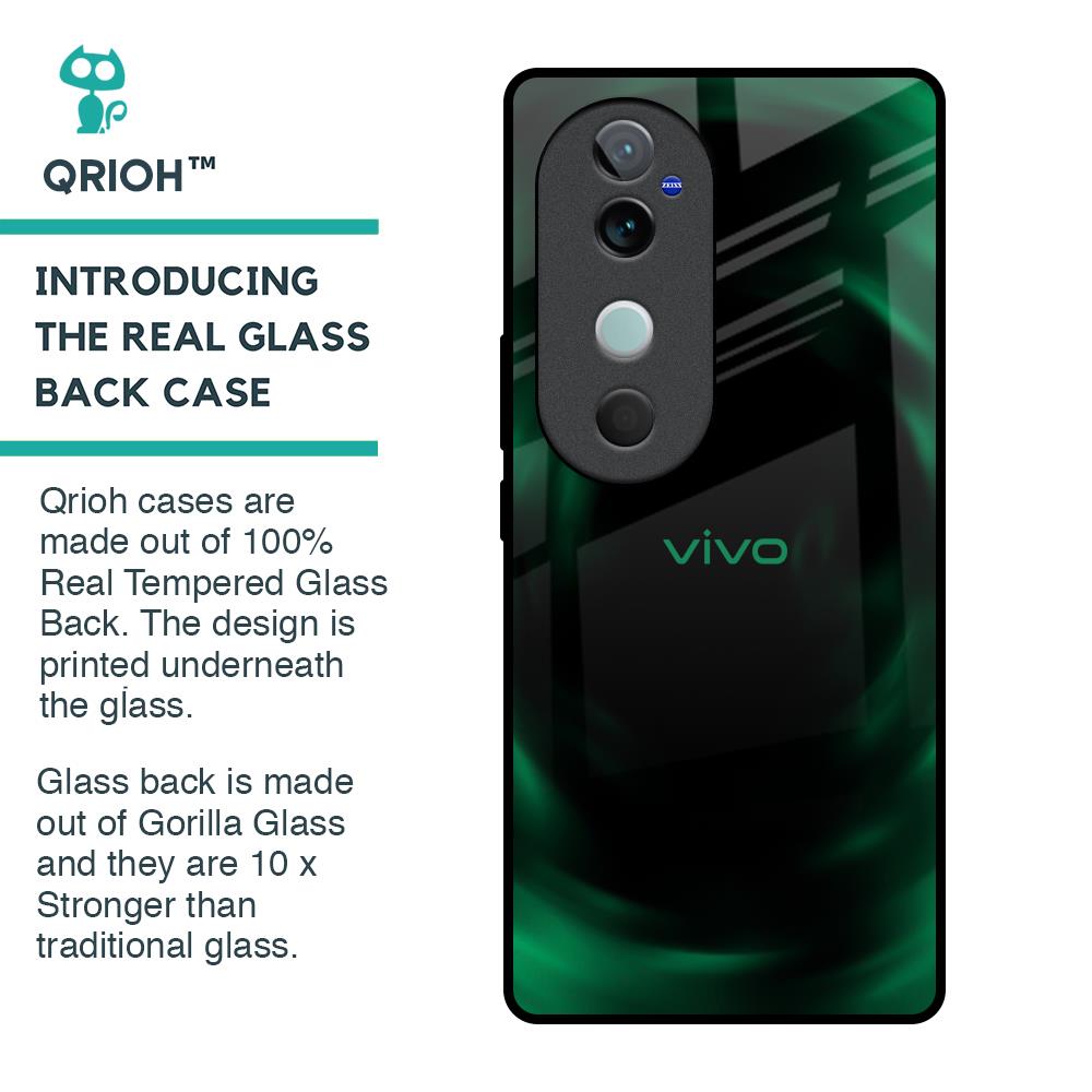 Green Well Glass Case for Vivo V40 5G