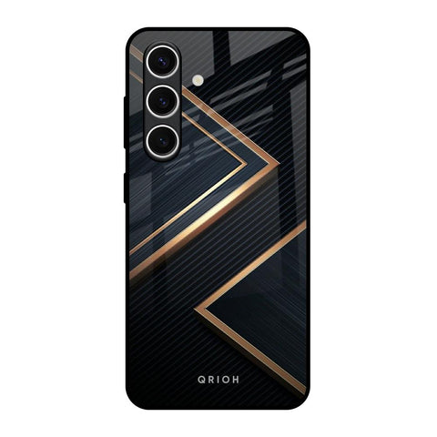 Sleek Golden & Navy Samsung Galaxy S24 FE 5G Glass Back Cover Online