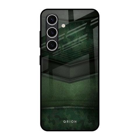 Green Leather Samsung Galaxy S24 FE 5G Glass Back Cover Online
