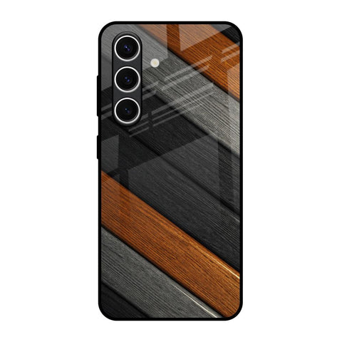Tri Color Wood Samsung Galaxy S24 FE 5G Glass Back Cover Online
