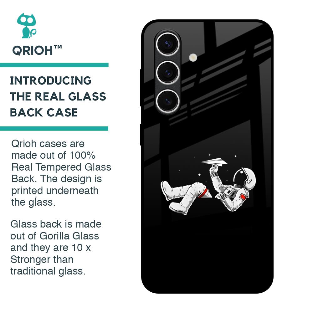 Space Traveller Glass Case for Samsung Galaxy S24 FE 5G