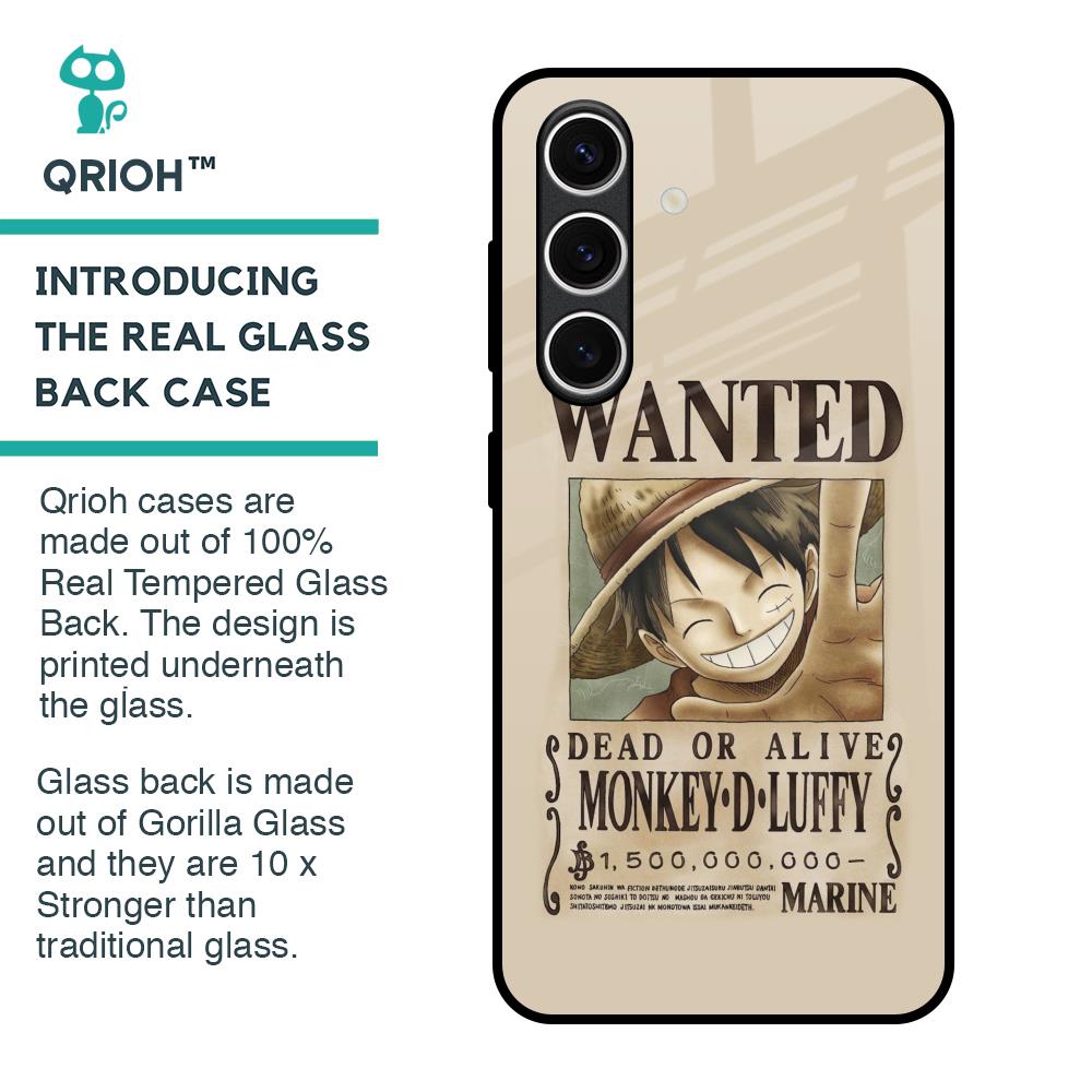 Luffy Wanted Glass Case for Samsung Galaxy S24 FE 5G