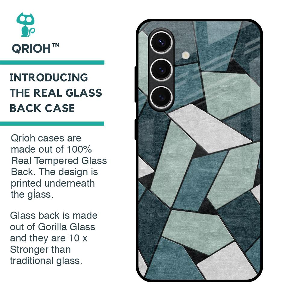 Abstact Tiles Glass Case for Samsung Galaxy S24 FE 5G