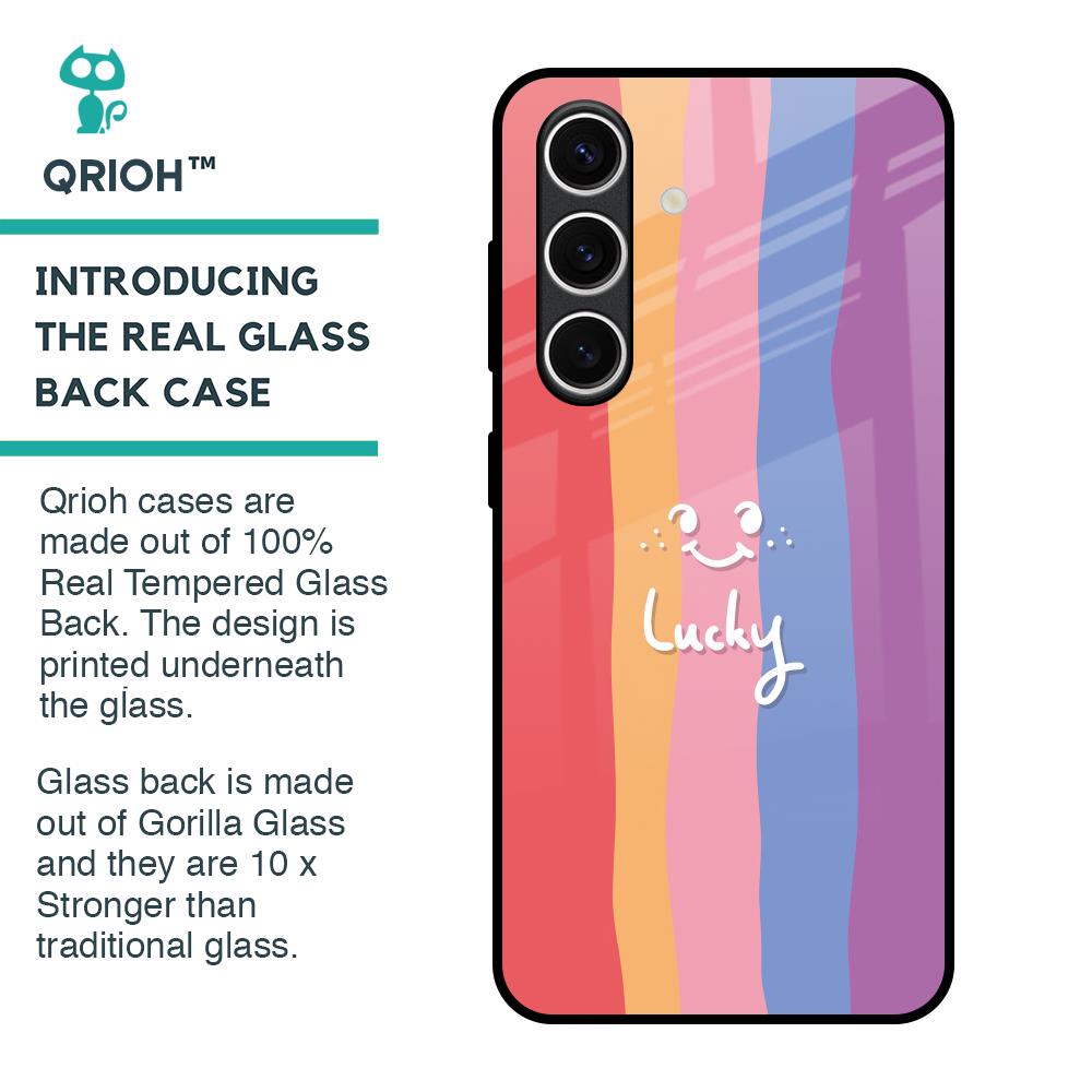 Lucky Abstract Glass Case for Samsung Galaxy S24 FE 5G