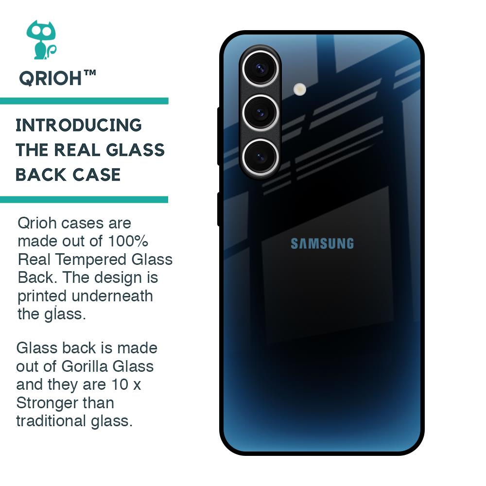 Blue Dynamic Glass Case for Samsung Galaxy S24 FE 5G