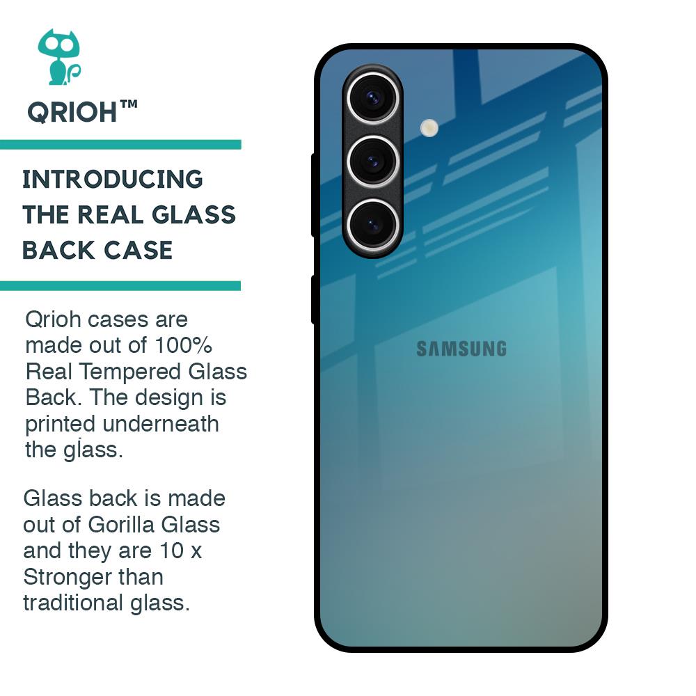 Sea Theme Gradient Glass Case for Samsung Galaxy S24 FE 5G