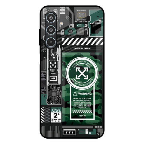 Green Camo Circuit Samsung Galaxy M35 5G Glass Back Cover Online
