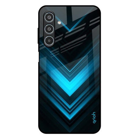 Vertical Blue Arrow Samsung Galaxy M35 5G Glass Back Cover Online