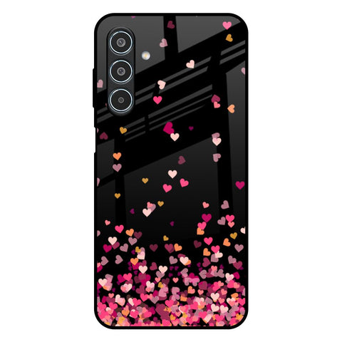 Heart Rain Fall Samsung Galaxy M35 5G Glass Back Cover Online