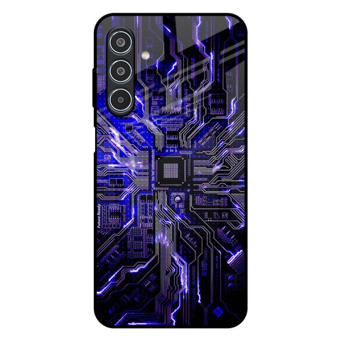 Techno Color Pattern Samsung Galaxy M35 5G Glass Back Cover Online