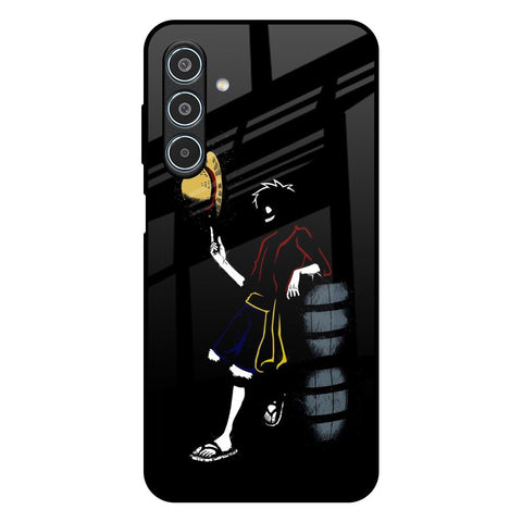Luffy Line Art Samsung Galaxy M35 5G Glass Back Cover Online