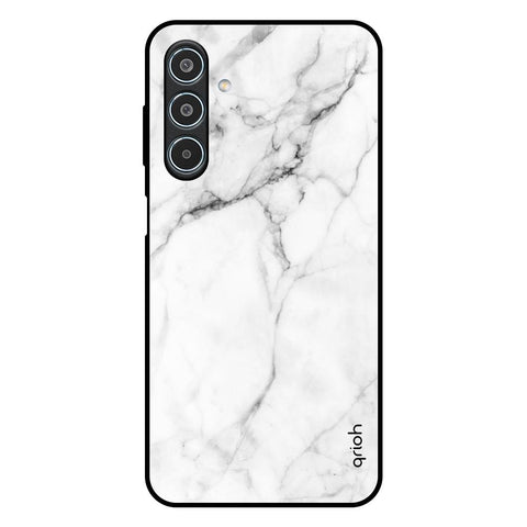 Modern White Marble Samsung Galaxy M35 5G Glass Back Cover Online