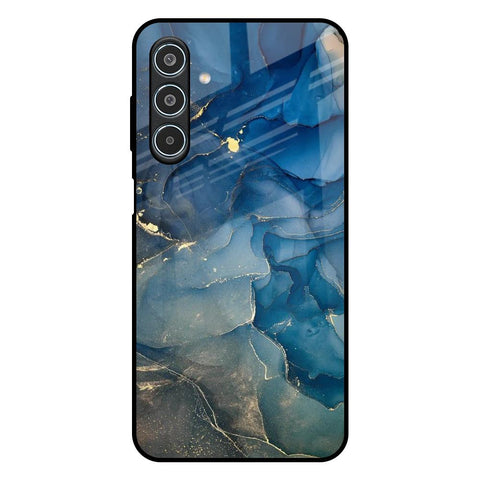 Blue Cool Marble Samsung Galaxy M35 5G Glass Back Cover Online