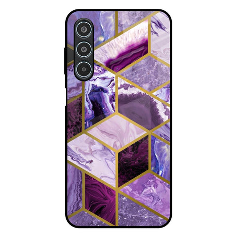 Purple Rhombus Marble Samsung Galaxy M35 5G Glass Back Cover Online