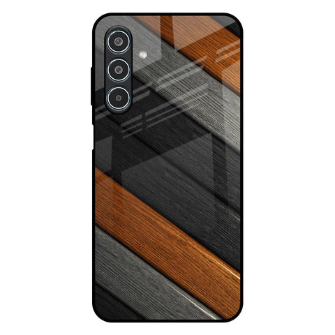 Tri Color Wood Samsung Galaxy M35 5G Glass Back Cover Online