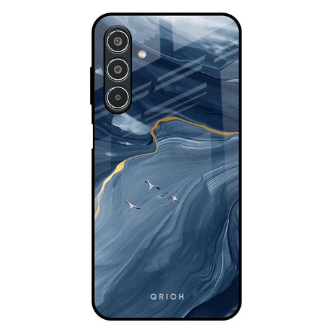 Deep Ocean Marble Samsung Galaxy M35 5G Glass Back Cover Online