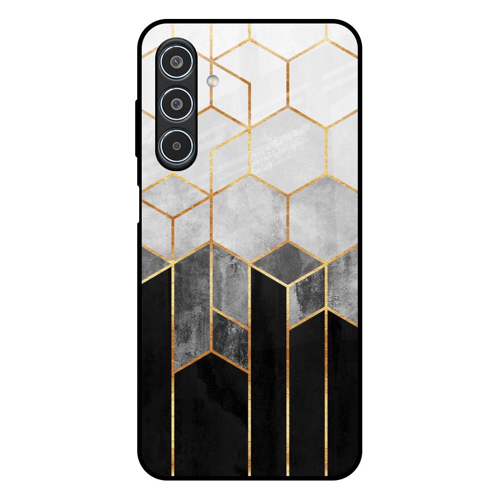 Tricolor Pattern Samsung Galaxy M35 5G Glass Back Cover Online