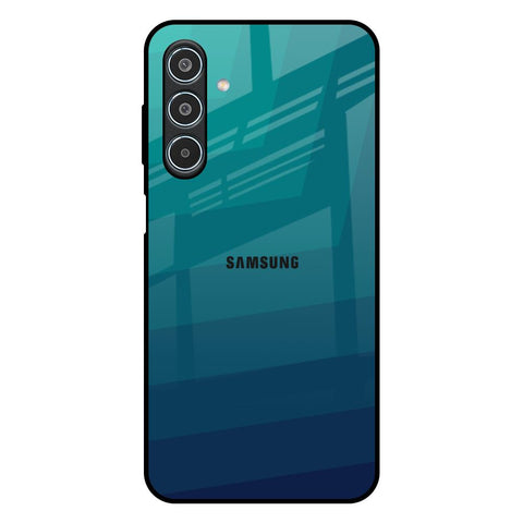 Green Triangle Pattern Samsung Galaxy M35 5G Glass Back Cover Online