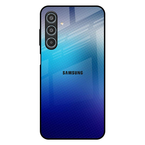 Blue Rhombus Pattern Samsung Galaxy M35 5G Glass Back Cover Online