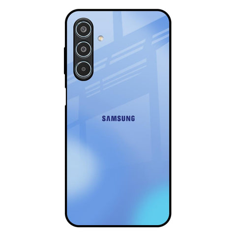 Vibrant Blue Texture Samsung Galaxy M35 5G Glass Back Cover Online