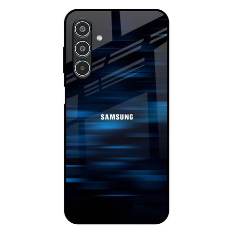 Blue Rough Abstract Samsung Galaxy M35 5G Glass Back Cover Online