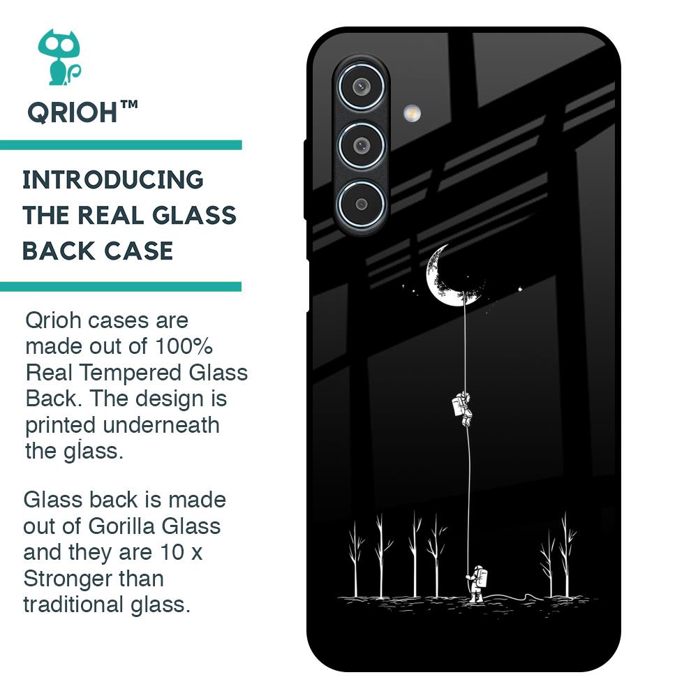 Catch the Moon Glass Case for Samsung Galaxy M35 5G