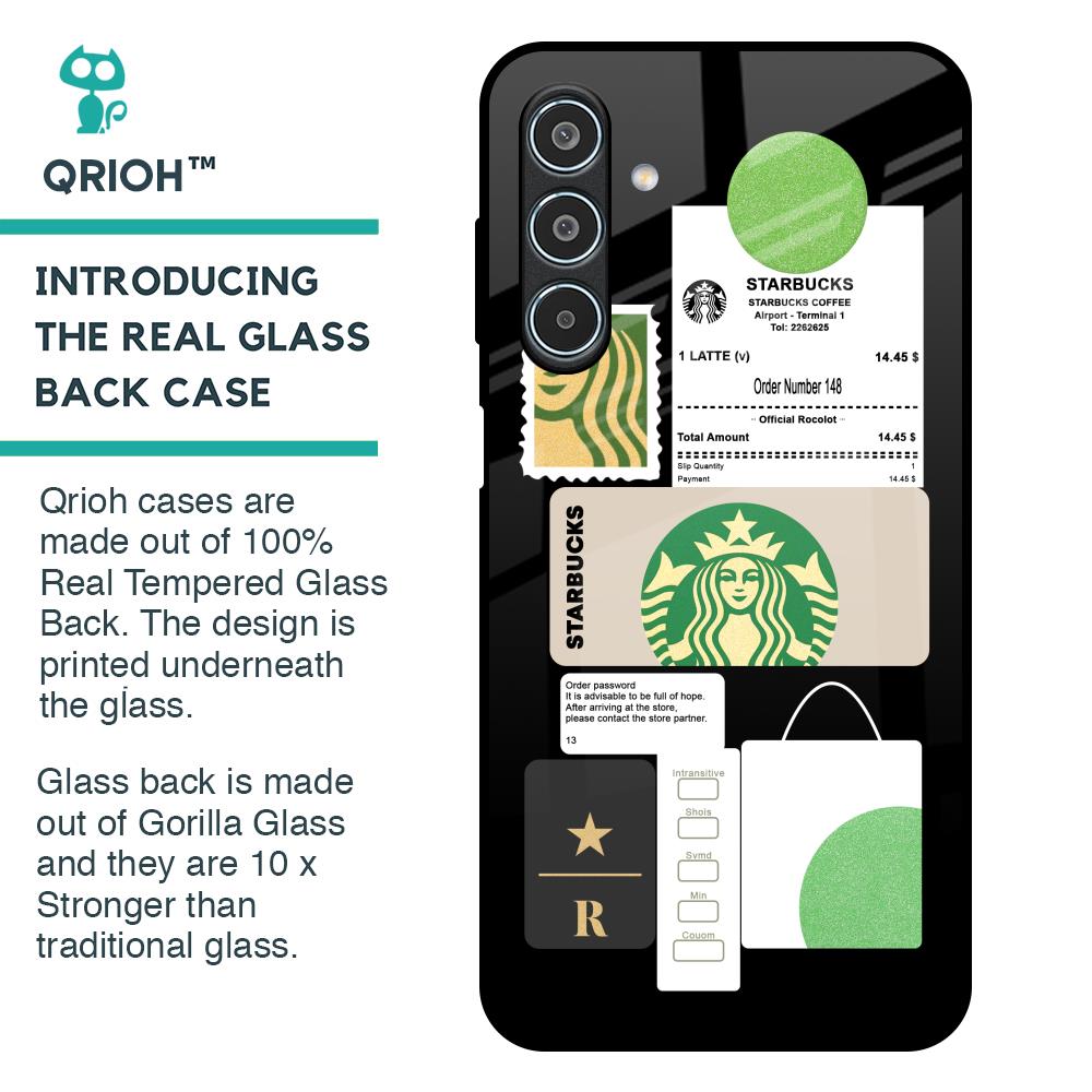 Coffee Latte Glass Case for Samsung Galaxy M35 5G
