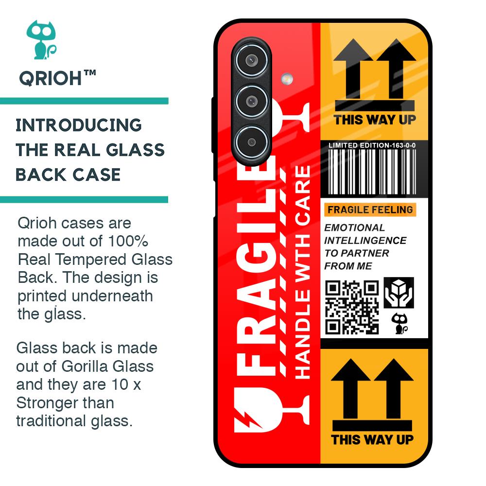 Handle With Care Glass Case for Samsung Galaxy M35 5G