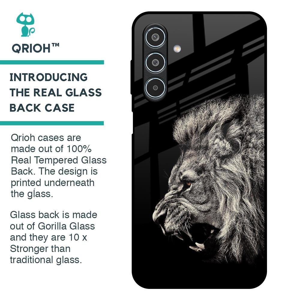 Brave Lion Glass Case for Samsung Galaxy M35 5G