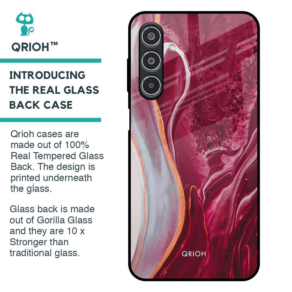 Crimson Ruby Glass Case for Samsung Galaxy M35 5G