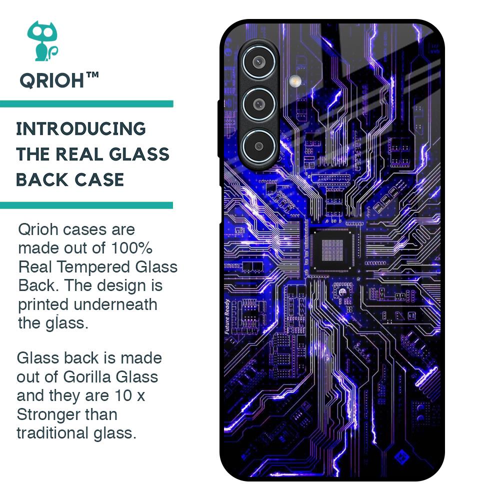 Techno Color Pattern Glass Case For Samsung Galaxy M35 5G