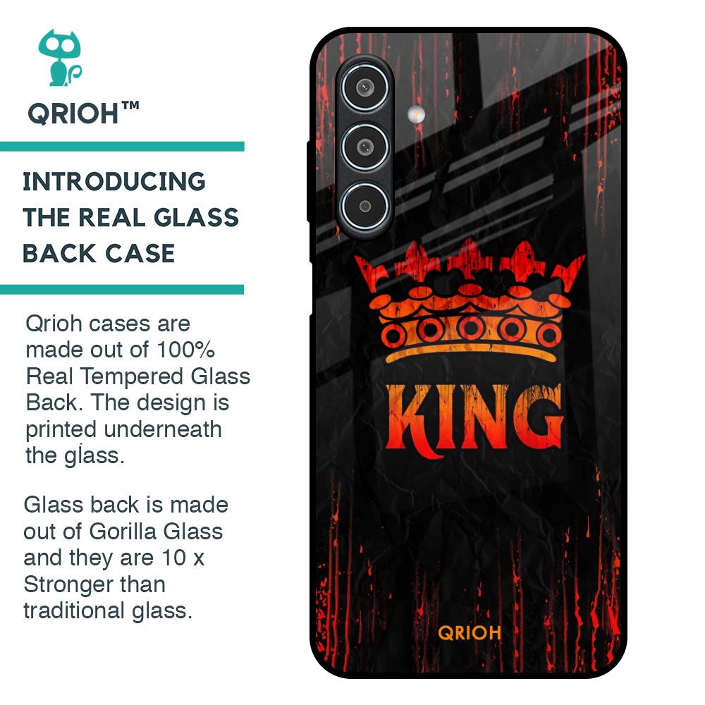 Royal King Glass Case for Samsung Galaxy M35 5G
