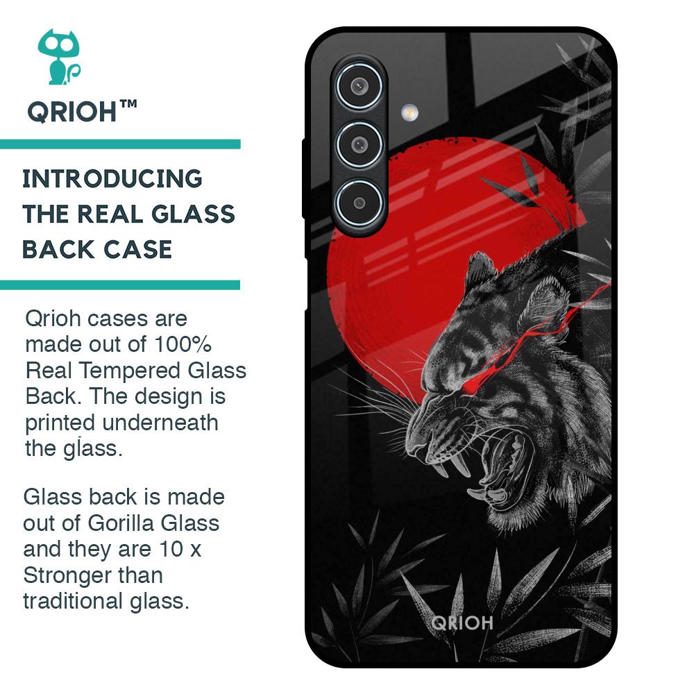 Red Moon Tiger Glass Case for Samsung Galaxy M35 5G