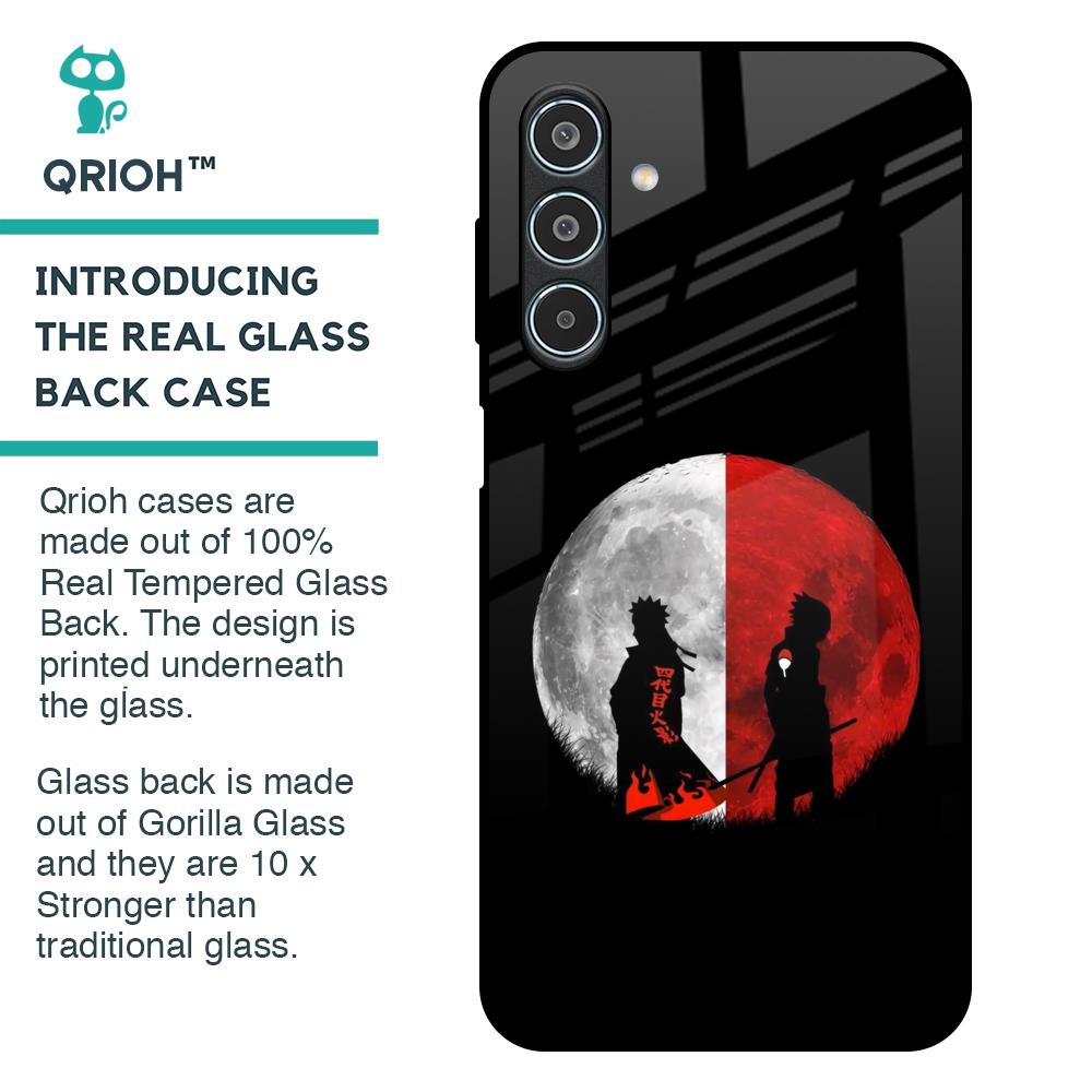 Anime Red Moon Glass Case for Samsung Galaxy M35 5G