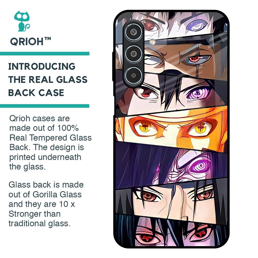 Anime Eyes Glass Case for Samsung Galaxy M35 5G