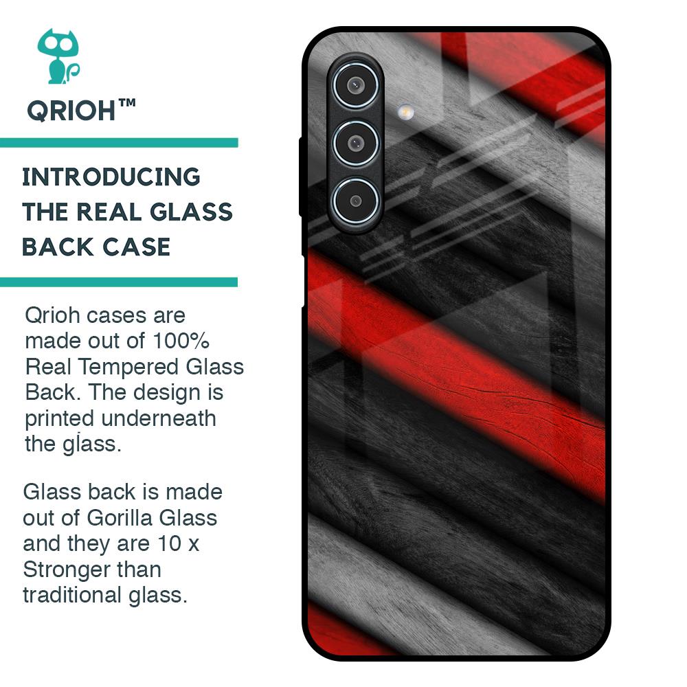 Soft Wooden Texture Glass Case for Samsung Galaxy M35 5G