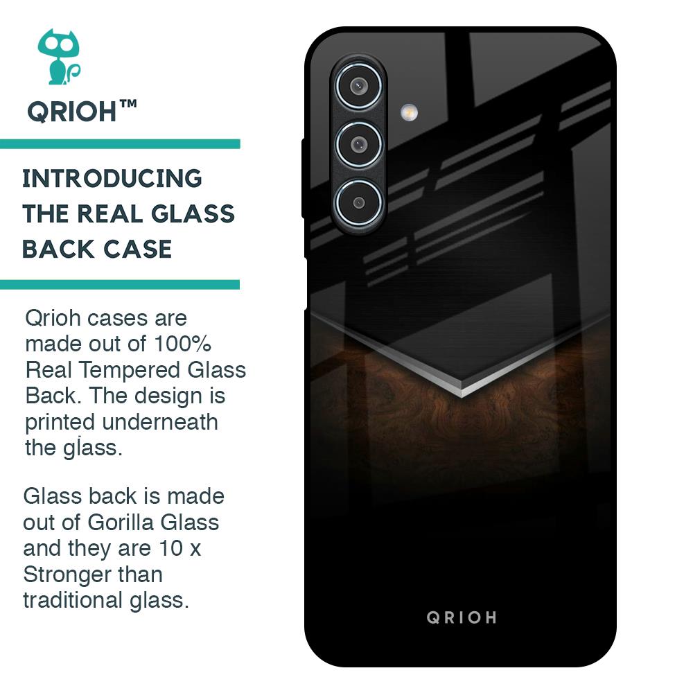 Dark Walnut Glass Case for Samsung Galaxy M35 5G