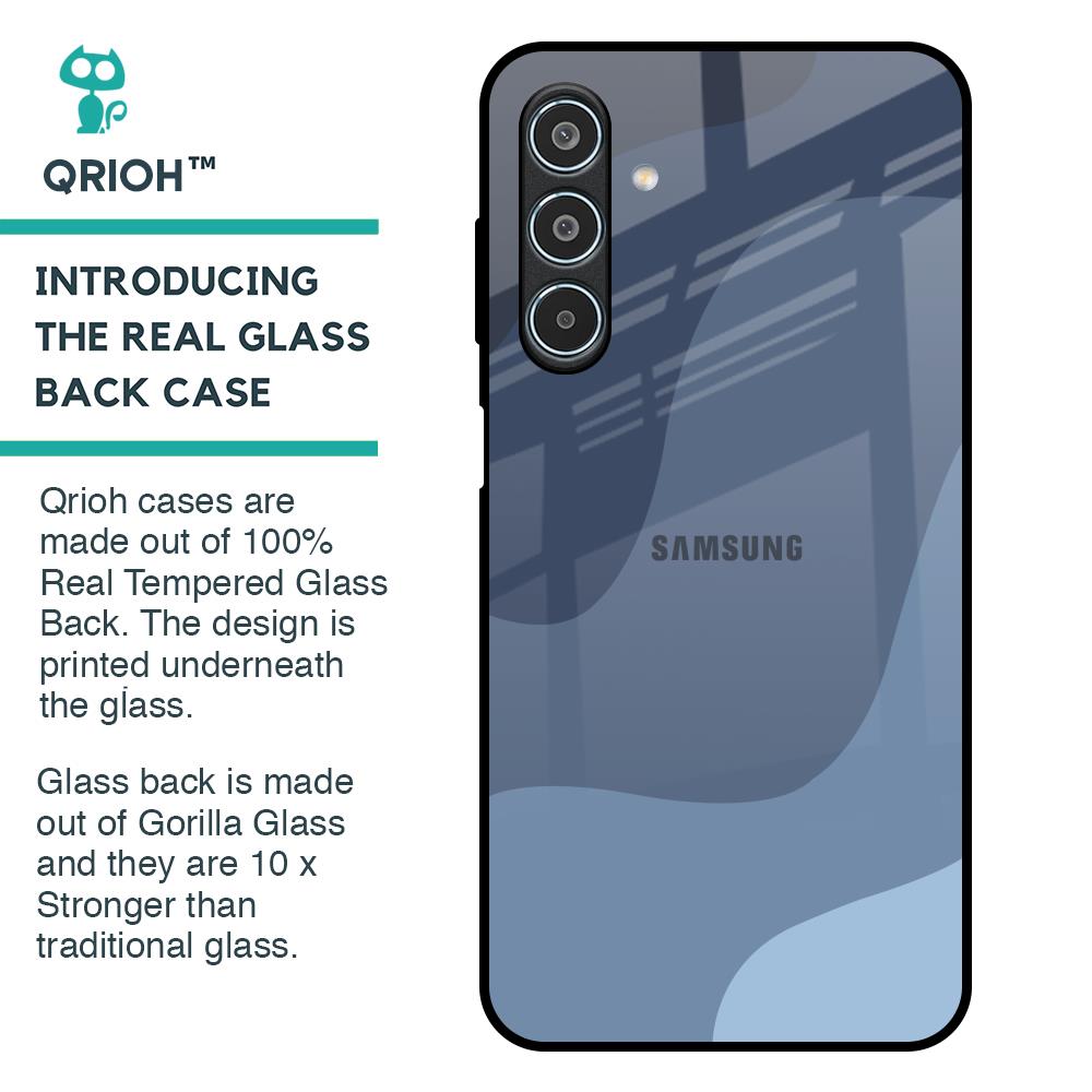 Navy Blue Ombre Glass Case for Samsung Galaxy M35 5G