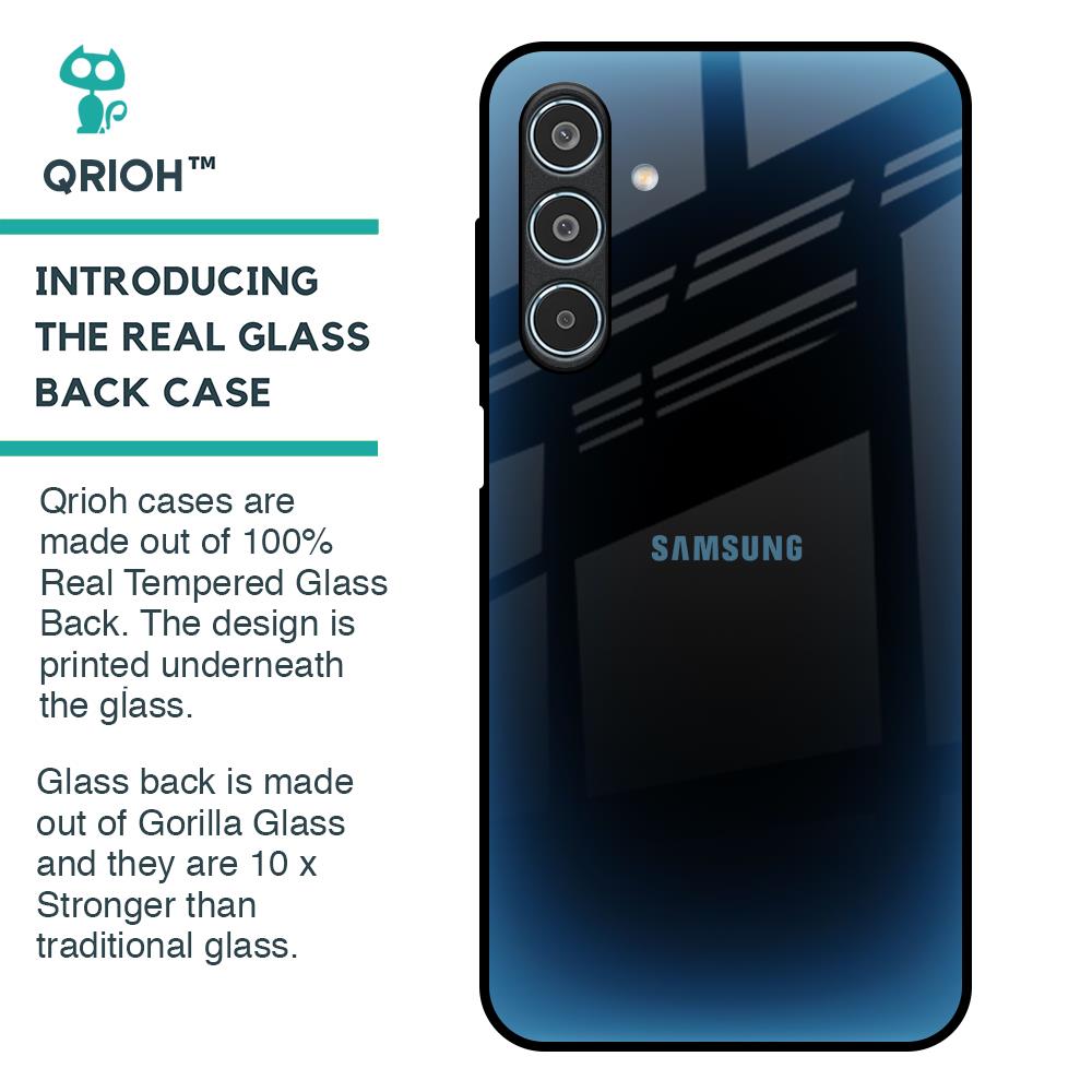 Blue Dynamic Glass Case for Samsung Galaxy M35 5G