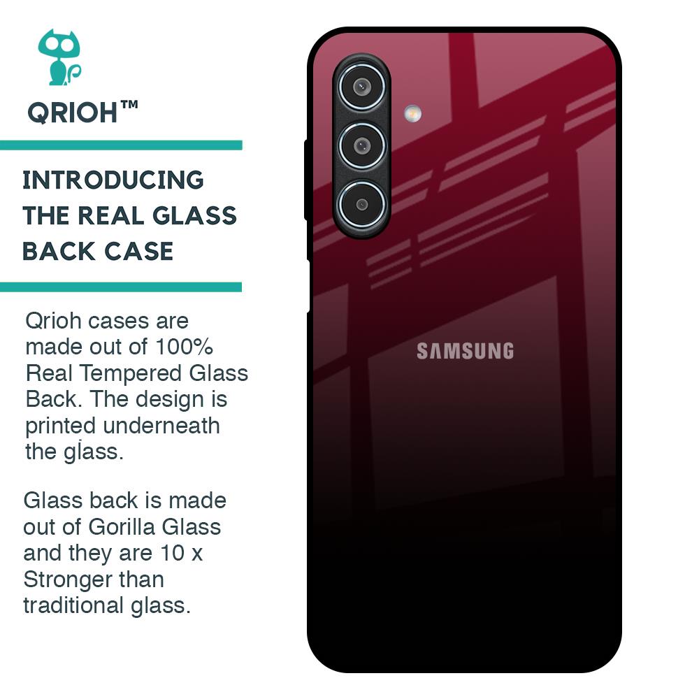 Wine Red Glass Case For Samsung Galaxy M35 5G