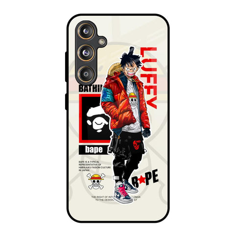 Bape Luffy Samsung Galaxy F55 5G Glass Back Cover Online
