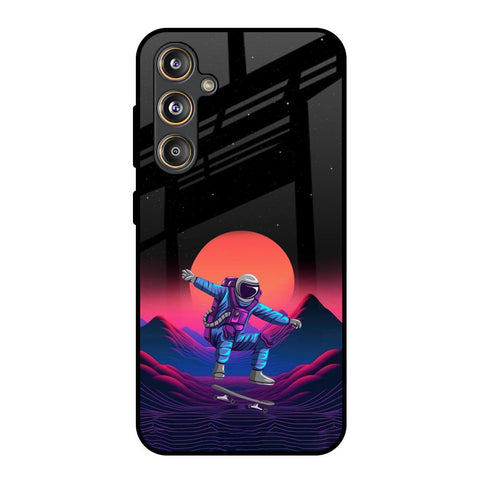Retro Astronaut Samsung Galaxy F55 5G Glass Back Cover Online