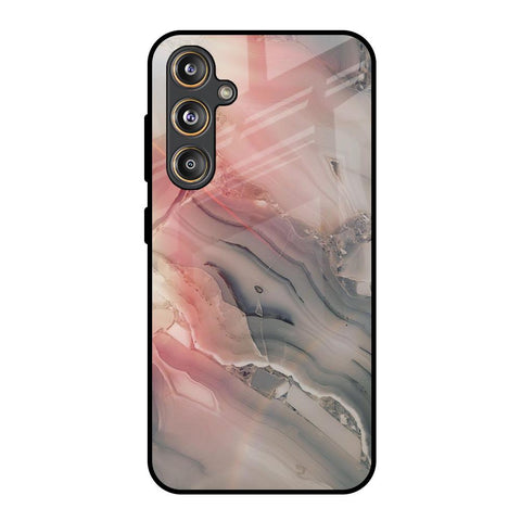 Pink And Grey Marble Samsung Galaxy F55 5G Glass Back Cover Online
